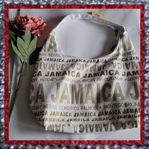 Robin Ruth Big Gold and White  Shoulder Bag New